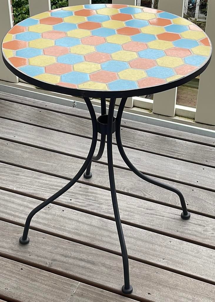 Mosaic iron bistro table, Ophalen, Overige materialen, 50 tot 100 cm, 50 tot 75 cm