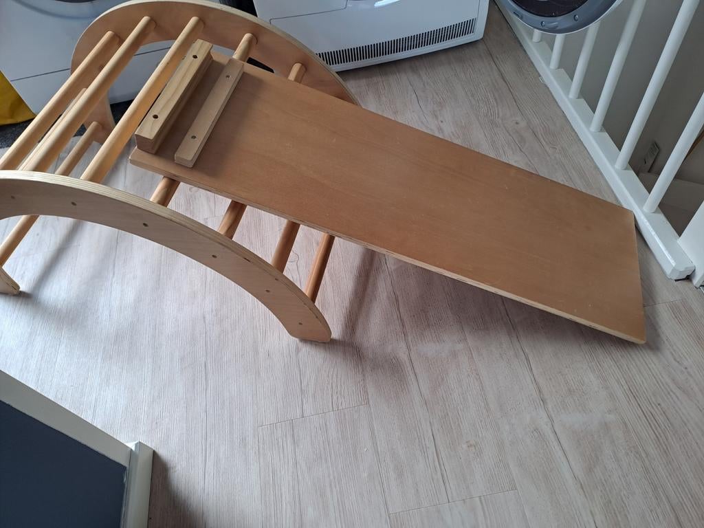 Houten klimrek met glijbaan, Kinderen en Baby's, Speelgoed | Buiten | Speeltoestellen, Ophalen