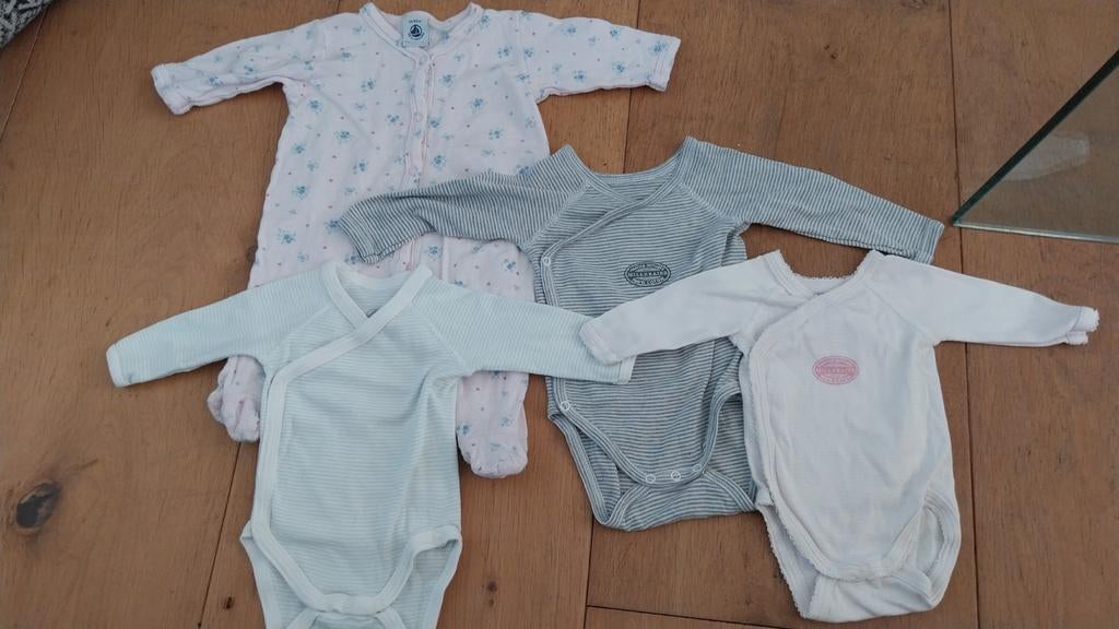 Petit bateau. 3X 54cm 1x 50cm  rompers en pyama, Kinderen en Baby's, Nacht- of Onderkleding, Meisje, Ophalen of Verzenden, Petit Bateau