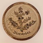 Uniek handgemaakt bordje 'Jeneverbes' door Hannie Mein, Ophalen of Verzenden