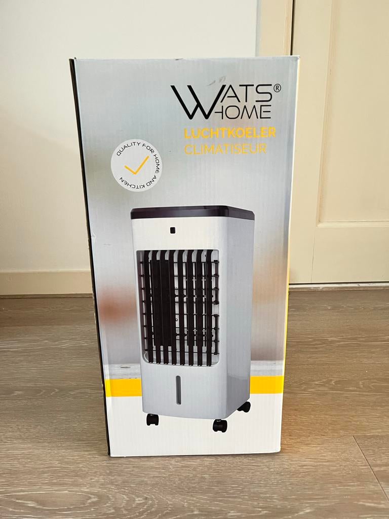 WATS HOME Mobiele Luchtkoeler 3.5L met 3 snelheden, Minder dan 60 m³, Ventileren, Nieuw, 3 snelheden of meer