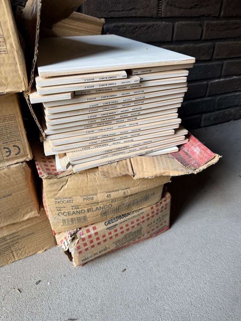 3 dozen wandtegels mat Oceano Blanco 20x33,3cm, Ophalen, Gebruikt, 20 tot 40 cm, Minder dan 5 m²