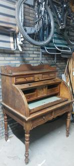 Antiek secretaire bureau met rolluik, Ophalen of Verzenden