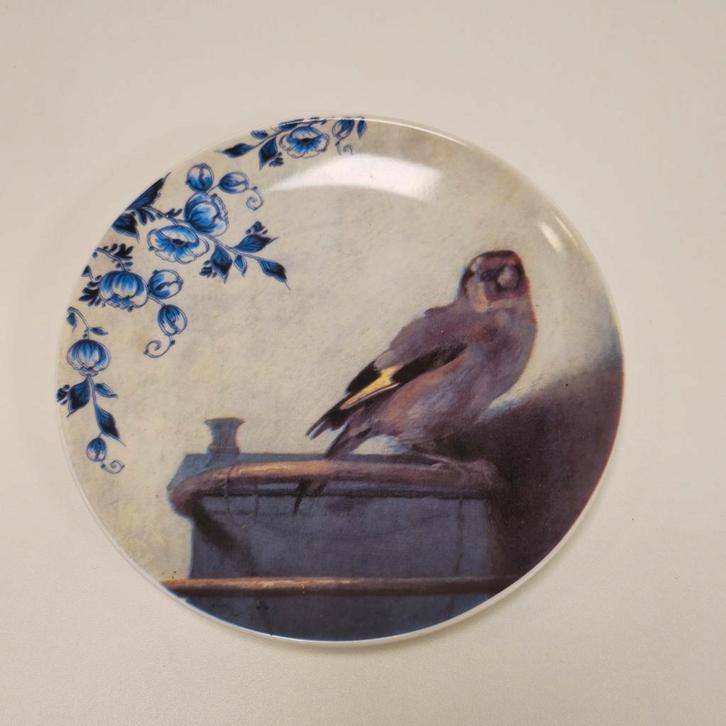 Heinen Delfts Blauw Sierbord Puttertje, Antiek en Kunst, Antiek | Wandborden en Tegels, Ophalen of Verzenden