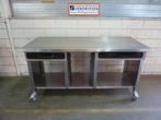 RVS verrijdbare werkbank met lade 180x80cm horeca tafel, Gebruikt, RVS Meubilair, Handelsonderneming Hendriksen, Ophalen of Verzenden