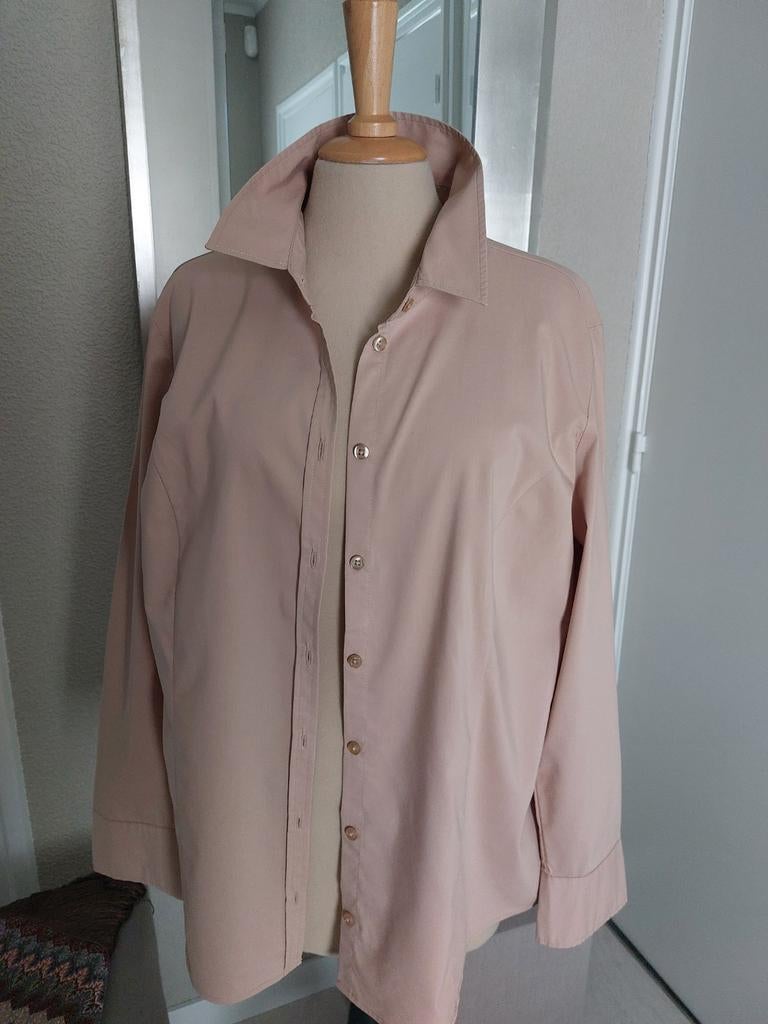 Beige katoenen stretch blouse, Ophalen of Verzenden