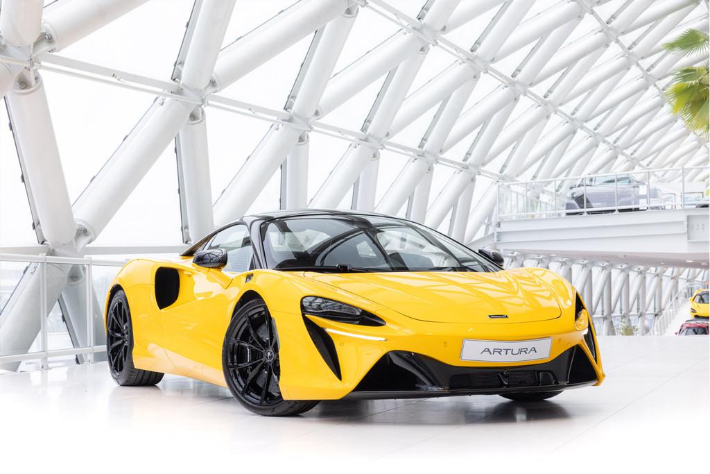 McLaren Artura 3.0 V6 Plug-in | 700pk | Volcano Yellow | Bla, Auto's, McLaren, Gebruikt, Alcantara, Bedrijf, Adaptive Cruise Control