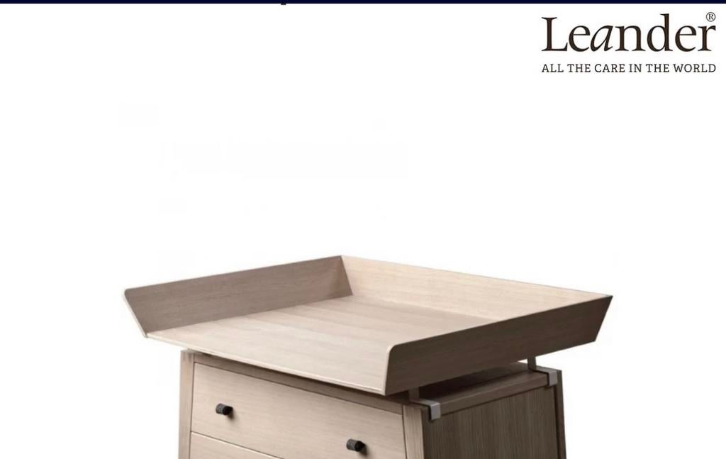 Leander – Aankleedplank voor Classic Commode, Ophalen, 50 tot 70 cm, Opstaande rand, 100 cm of meer
