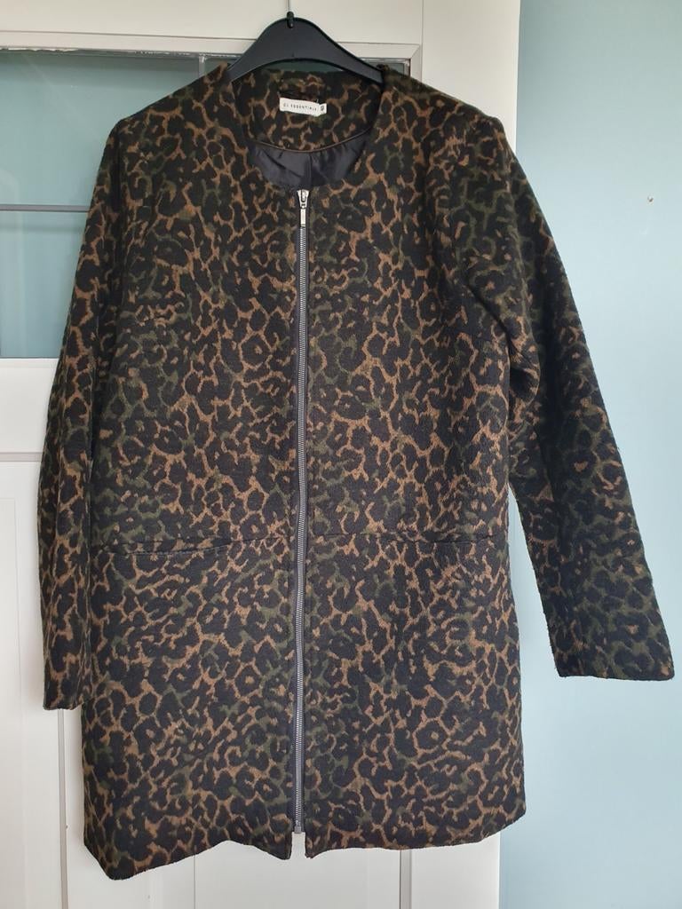 Cl essentials panterprint jas zwart groen bruin maat 40, Kleding | Dames, Maat 38/40 (M), Cl essentials, Ophalen of Verzenden