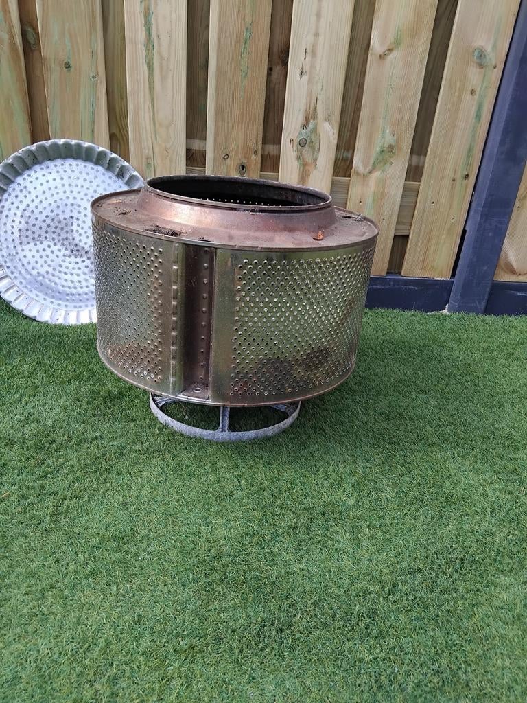 Unieke vuurkorf van wastrommel, Tuin en Terras, Vuurkorven, Ophalen, Gebruikt, Vuurkorf