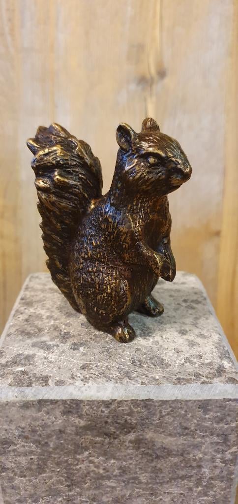 EEKHOORN / bronzen beeld / 9 cm, Dierenbeeld, Nieuw, Info@huisentuindecoratiemarie.nl, Huis en tuin decoratie marie