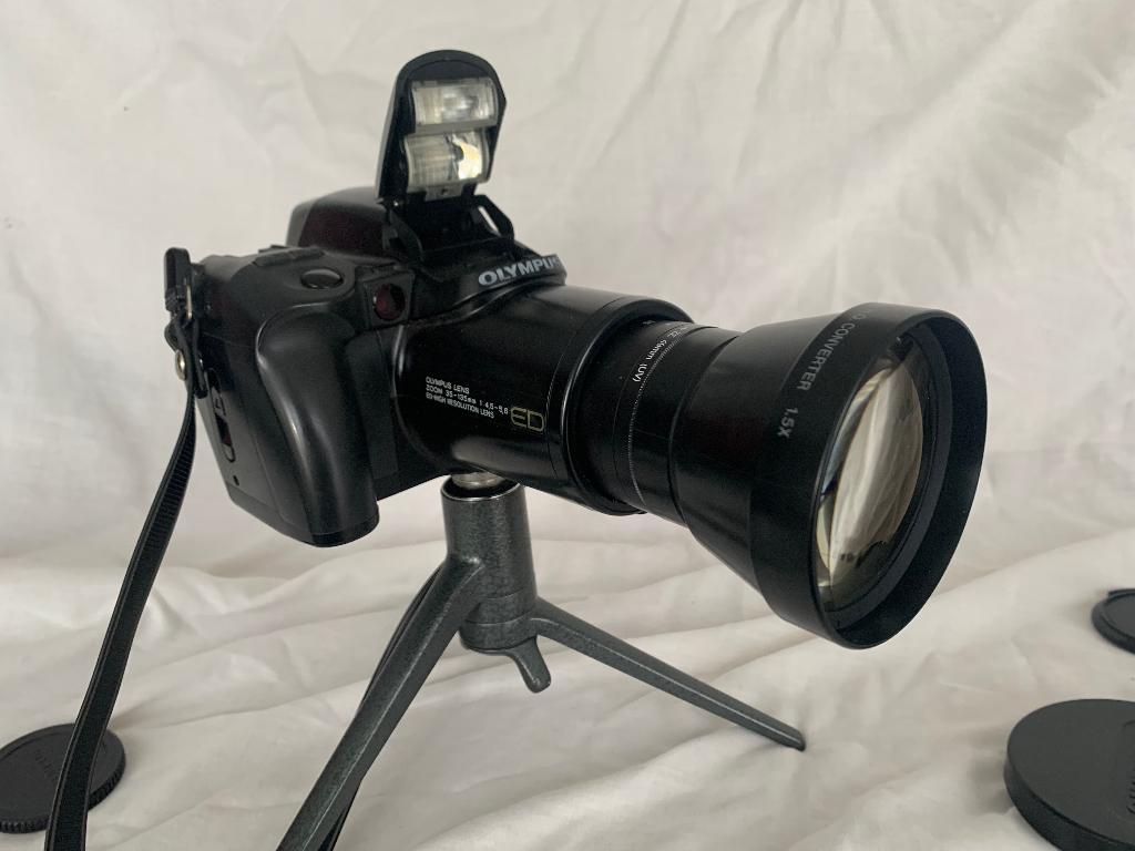 Olympus IS  1000 + originele teleconverter, Ophalen of Verzenden, Gebruikt, Compact, Olympus