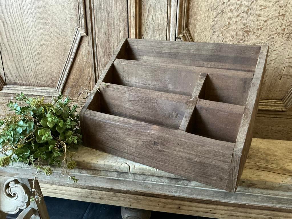 NIEUW teak houten bureau schrijftafel gruttersbak, Huis en Inrichting, Woonaccessoires | Schalen en Manden, Nieuw, Hout, Ophalen of Verzenden