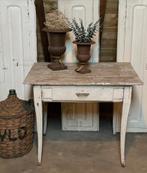 Brocante oude houten tafel met lade, Ophalen