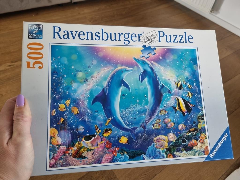 Ravensburger puzzel dolfijnen 500 stukjes, Ophalen of Verzenden, 500 t/m 1500 stukjes