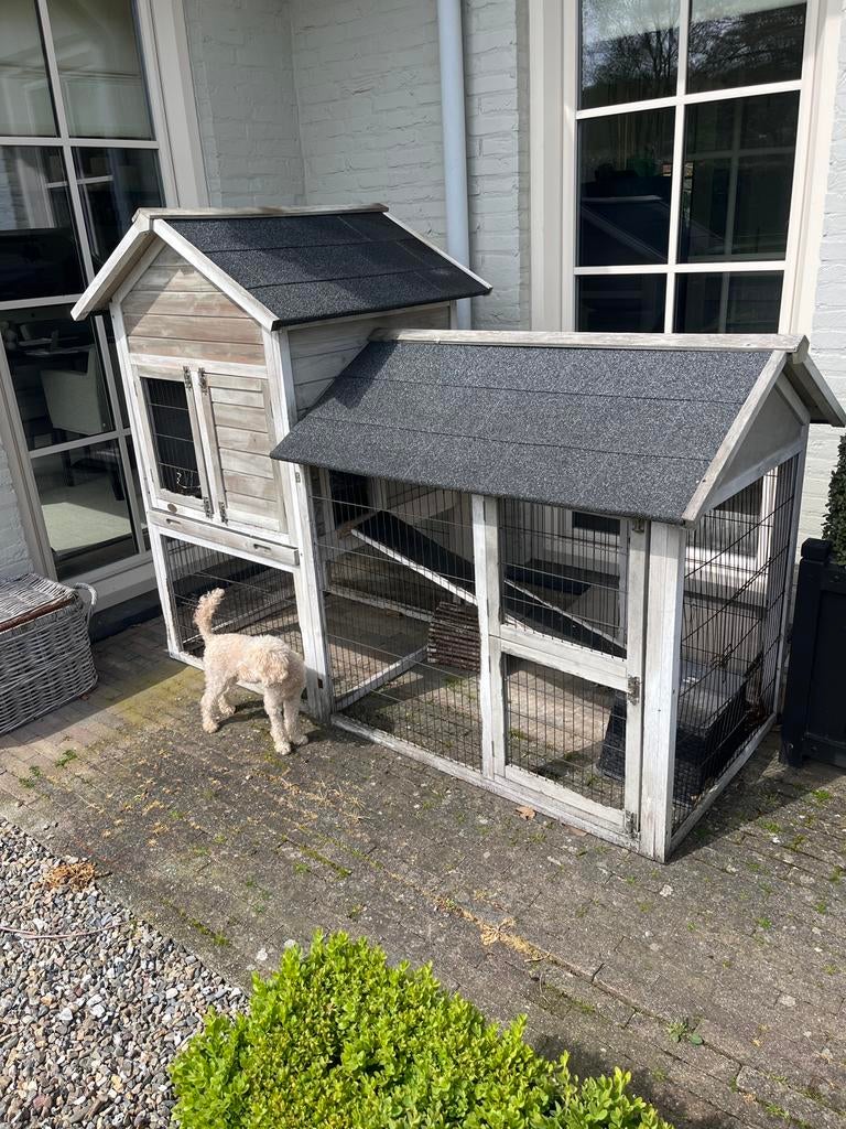 Te koop mooi konijnen hok, Dieren en Toebehoren, Knaagdieren en Konijnen | Hokken en Kooien, 110 cm of meer, Ophalen of Verzenden