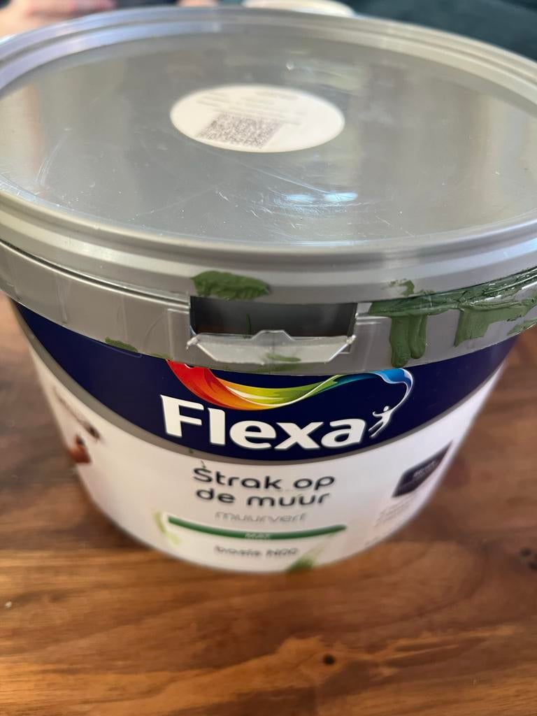 Flexa Strak op de Muur Muurverf Mat - 100% Salie, Gebruikt, Ophalen of Verzenden, Verf, Minder dan 5 liter