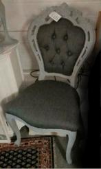 1 x grijze barok stoel opnieuw gestoffeerd, Huis en Inrichting, Stoelen, Ophalen of Verzenden, Zo goed als nieuw, Eén