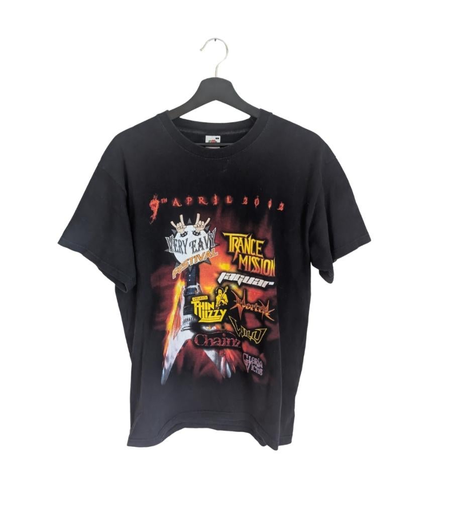 2012 rock festival t-shirt – large – black, Maat 52/54 (L), Fruit of the loom, Zwart, Ophalen of Verzenden