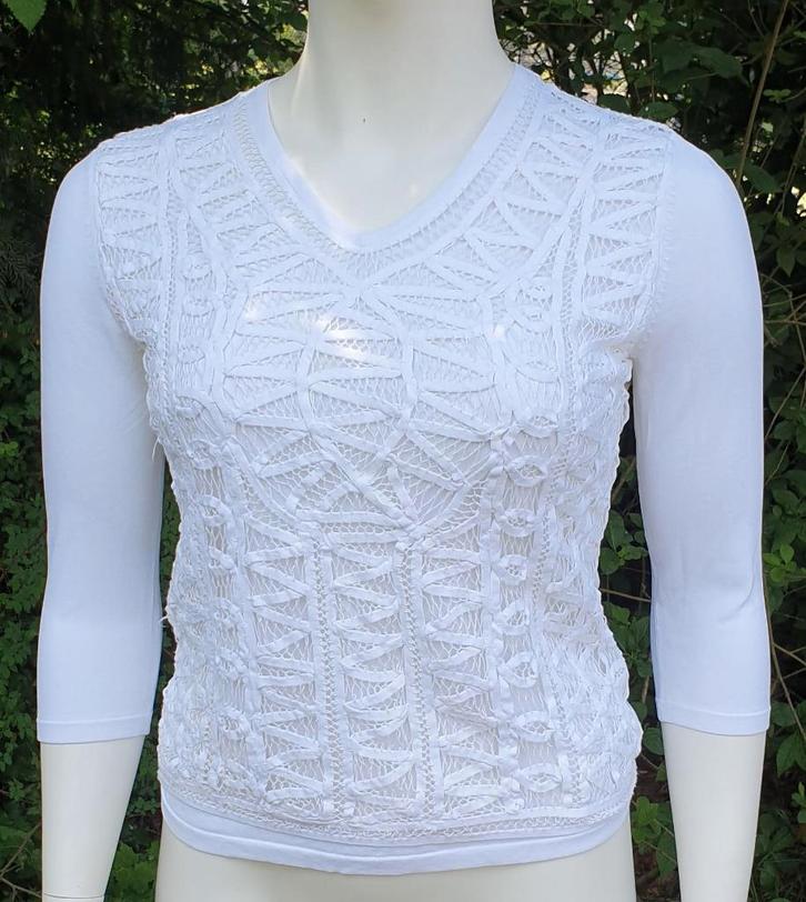 Gerry Weber mooie witte trui 40 M | stretch, Kleding | Dames, Truien en Vesten, Zo goed als nieuw, Maat 38/40 (M), Wit, Verzenden