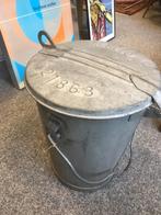 Vintage zinken vulnis emmer van Almelo, Huis en Inrichting, Emmers, Ophalen of Verzenden, Zo goed als nieuw, Kunststof