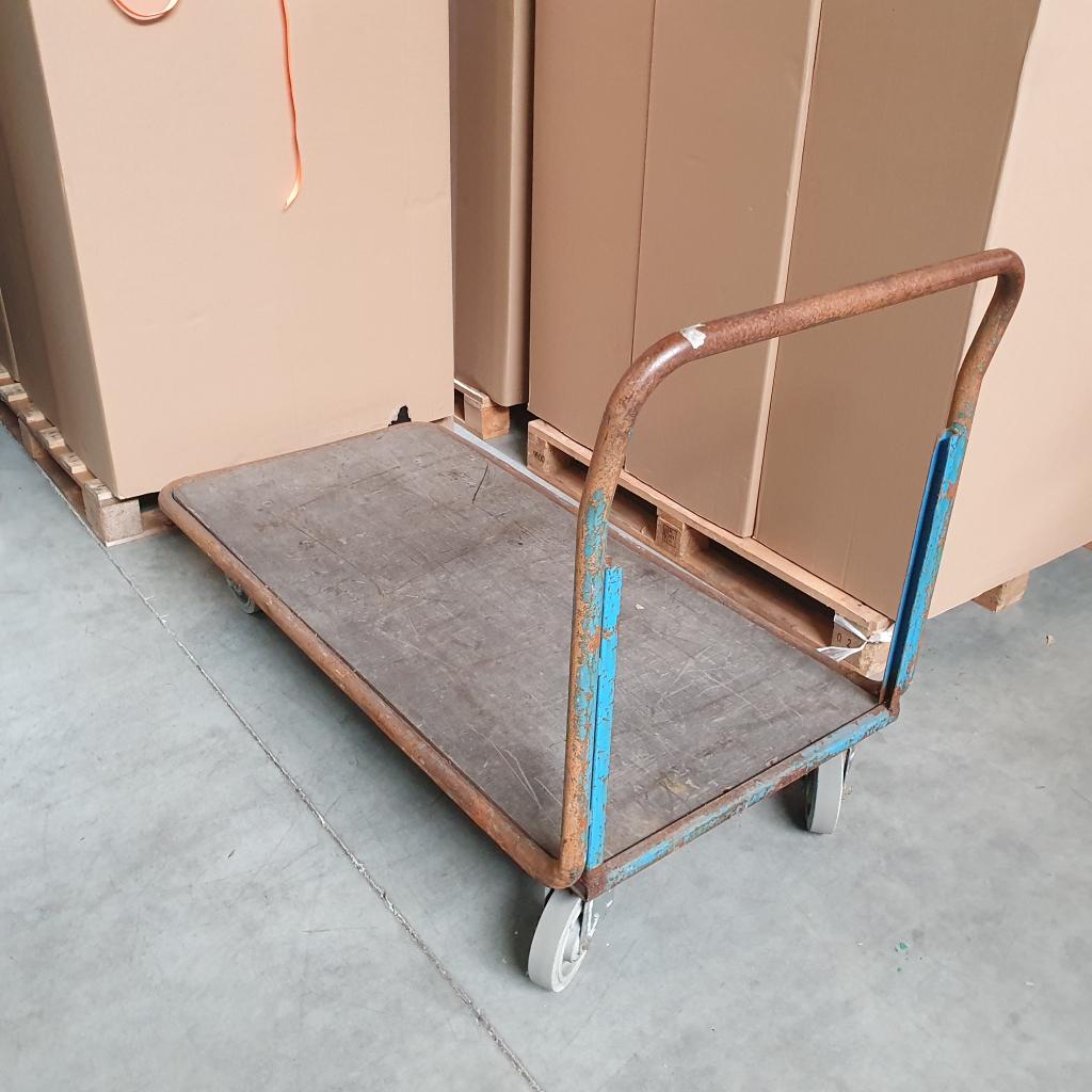 Eurokraft zware degelijke transportkar - 102x151x75 cm, Doe-het-zelf en Verbouw, Transportwagens, Niet ingevuld, Gebruikt, Niet ingevuld