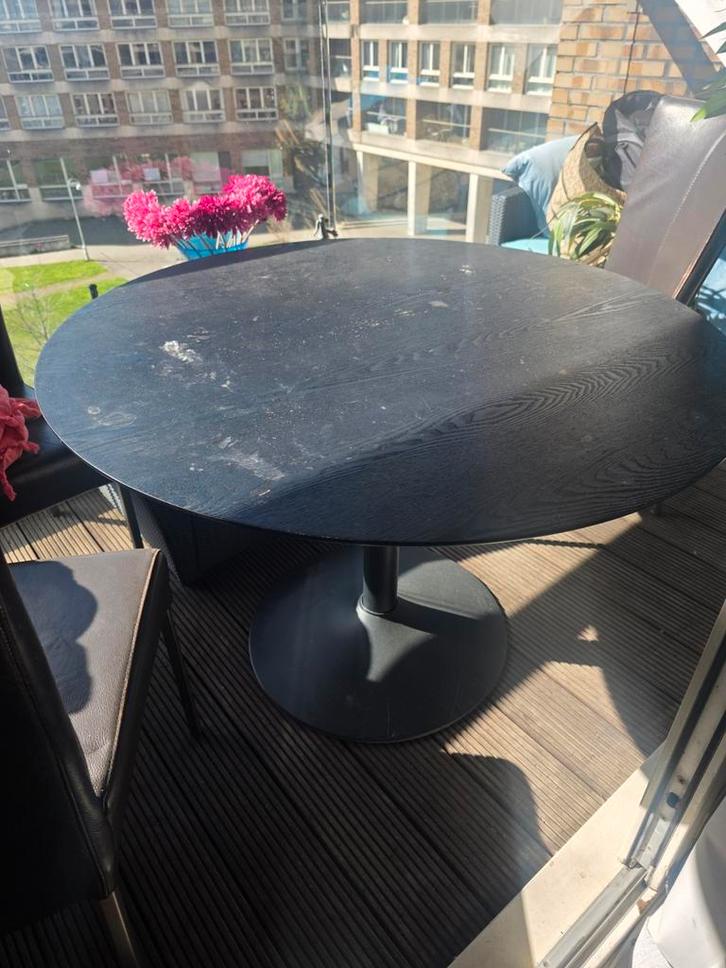 Ronde eettafel 110 cm, Huis en Inrichting, Tafels | Eettafels, Gebruikt, 100 tot 150 cm, 100 tot 150 cm, Rond, Ophalen