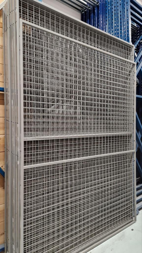 Partij metalen roosters hekwerk gecoat ca 12 stuks, Ophalen