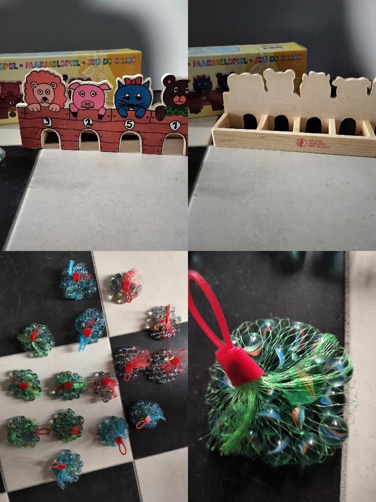 ⬇️ 🚨Houten Knikkerspel+Set van 15 Netjes Knikkers! Kadotip!, Ophalen, Nieuw