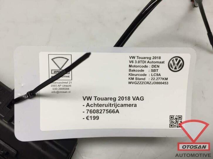 vw touareg 2018 vag achteruitrijcamera camera 760827566a, Auto-onderdelen, Elektronica en Kabels, Gebruikt, Volkswagen, Volkswagen AG