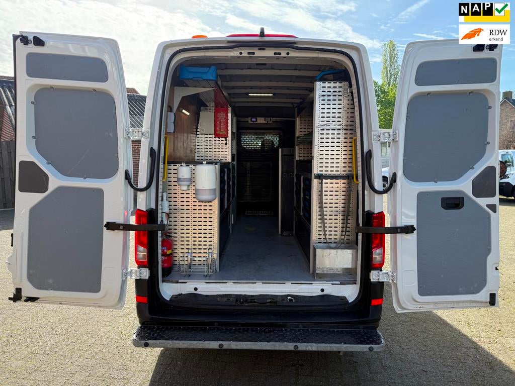 Volkswagen Crafter 35 2.0 TDI L3H3 Servicebus Sortimo 230V 1, Auto's, Bestelauto's, Bedrijf, Te koop, ABS, Achteruitrijcamera
