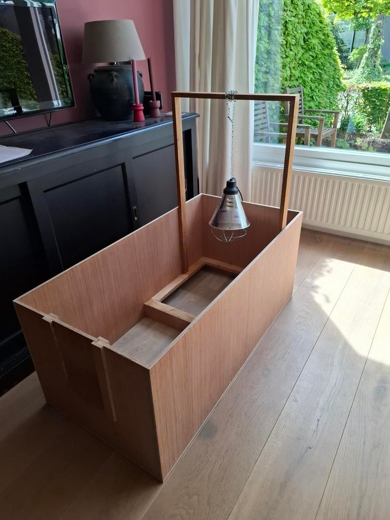 Werpkist warmtelamp thermometer matjes, Ophalen