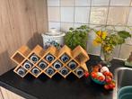 Kruidenrek met potjes, Huis en Inrichting, Ophalen of Verzenden, Zo goed als nieuw