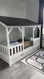 Huisbed Vipack 90x200, Ophalen, 90 cm, Eenpersoons, Wit