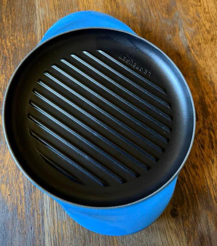 Nieuwe Le Creuset ronde grillplaat, Ophalen, Nieuw, Gietijzer, Koekenpan of Braadpan
