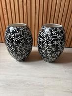 2 grote bloempotte / vazen, Huis en Inrichting, Woonaccessoires | Vazen, Ophalen, Overige kleuren, Minder dan 50 cm, Glas