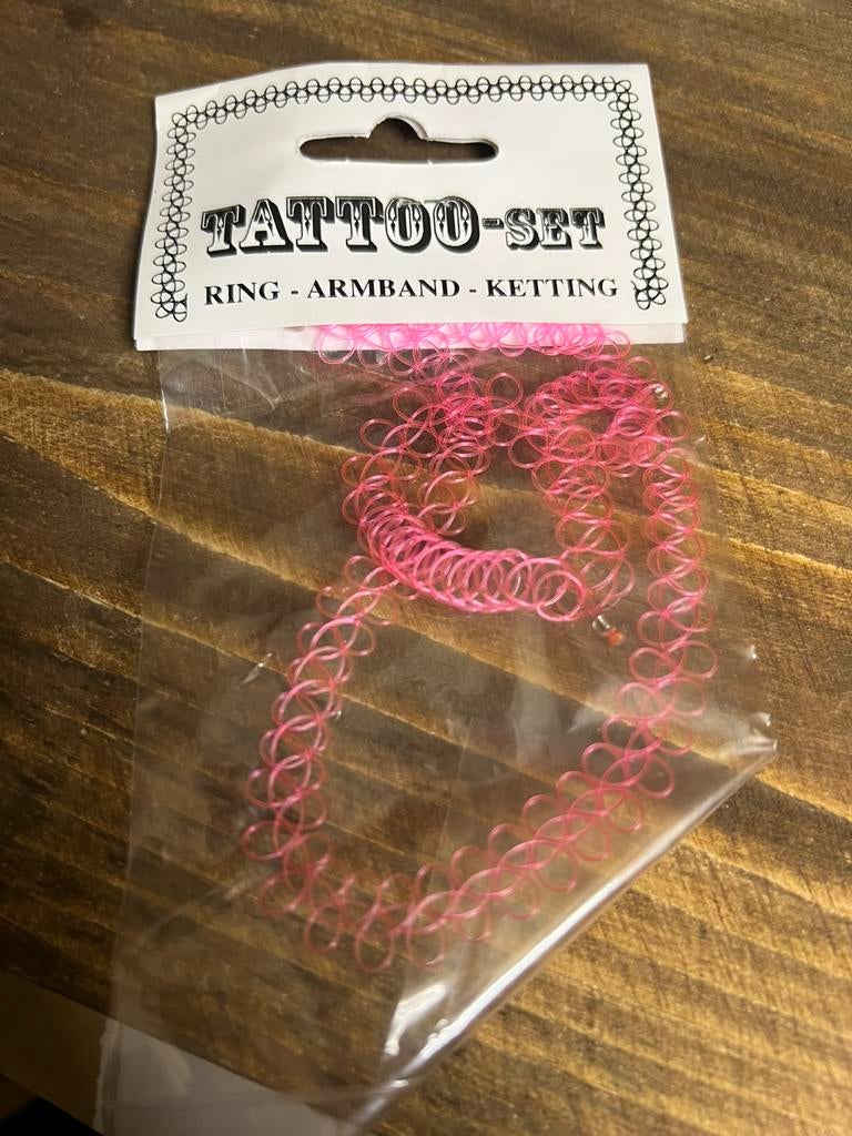 3 delige nieuwe tattoo set carnaval/festival, Kleding | Dames, Ophalen, Zo goed als nieuw, Carnaval