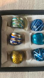 Partij Murano en metalen ringen, nieuw in doosjes, Ophalen of Verzenden, Nieuw, Overige kleuren, Dame