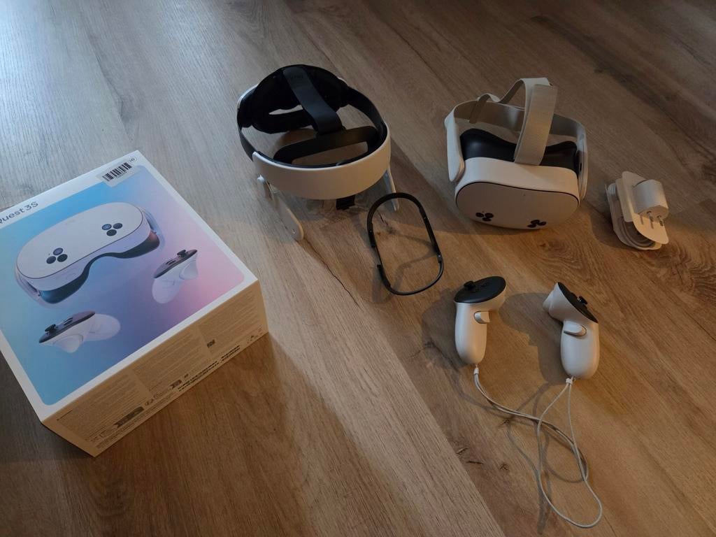 Meta Quest 3s 128GB met extra hoofdsteun, zo goed als nieuw, Ophalen of Verzenden, Zo goed als nieuw, VR-bril, Overige platformen