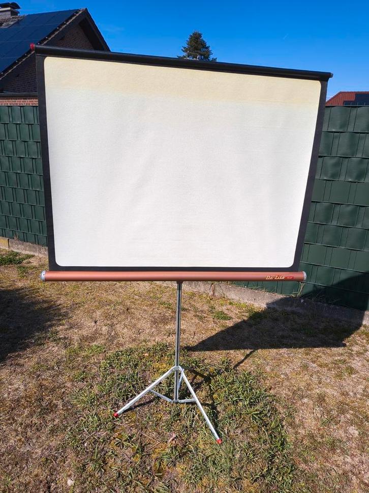 Jaren 50 Projectiescherm op statief - verstelbaar, Audio, Tv en Foto, Projectieschermen, Gebruikt, Ophalen of Verzenden