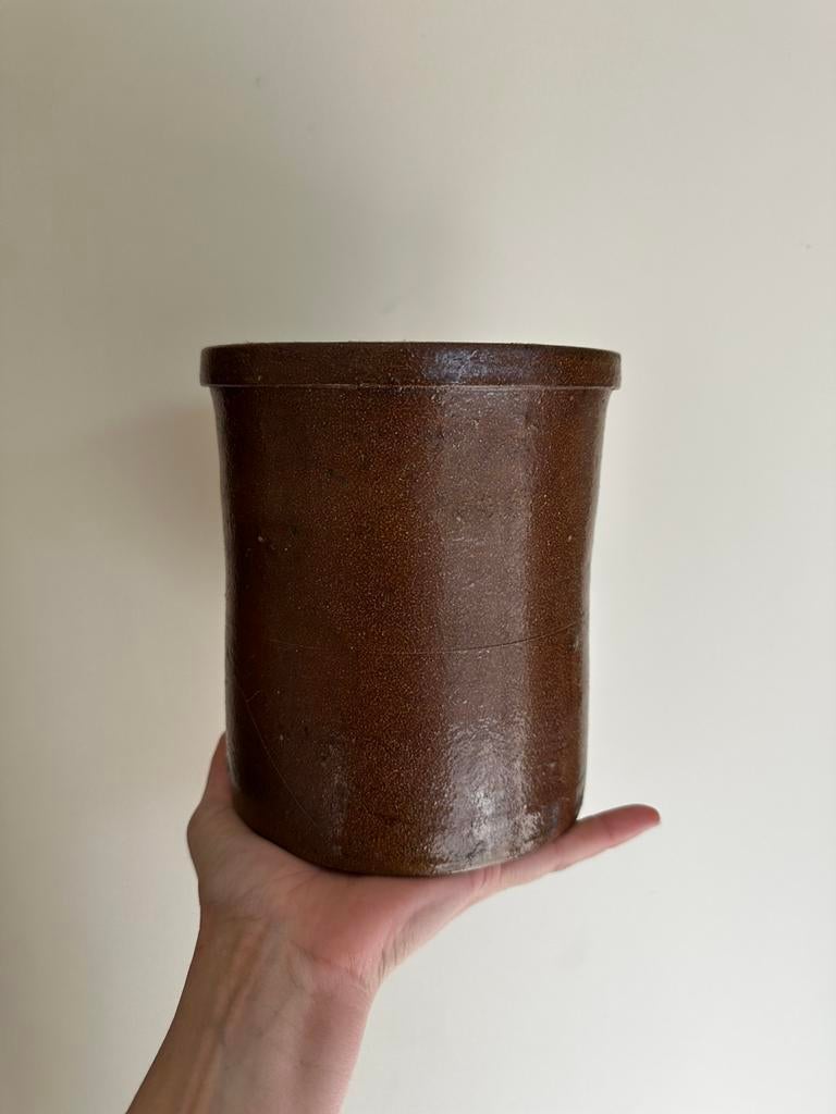 Mooi oude keramiek pot, Rond, Ophalen of Verzenden, Zo goed als nieuw, Aardewerk