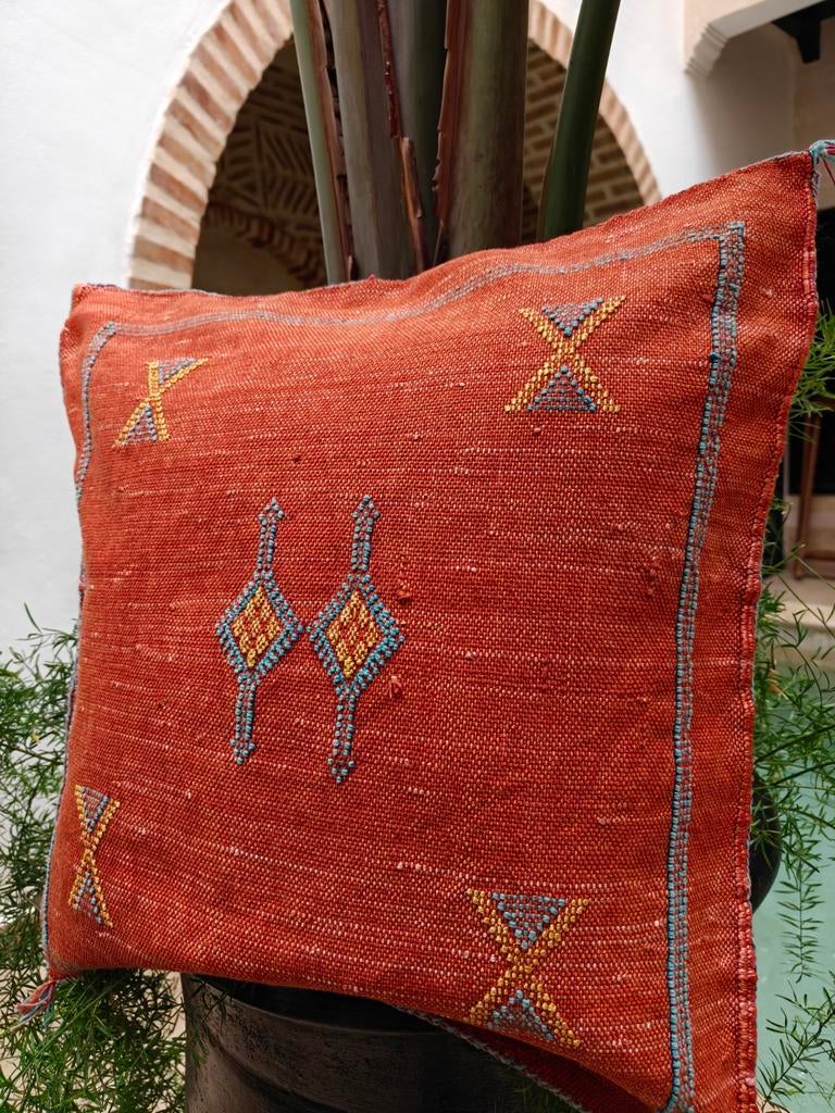 Marokkaanse Cactuszijde Kussenhoes - 50x50 cm, Ophalen of Verzenden