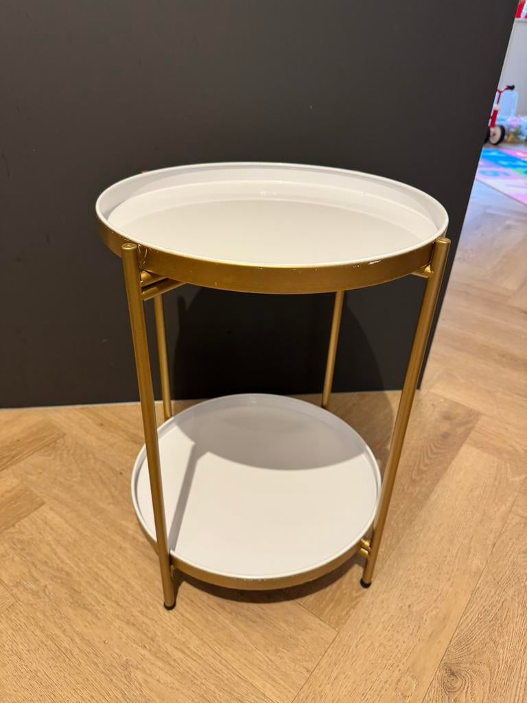 Side Table, Minder dan 55 cm, Rond, Zo goed als nieuw, Ophalen