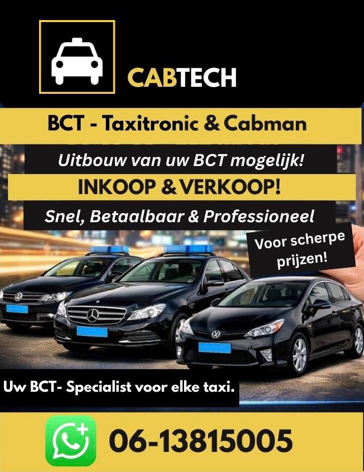 CABTECH | Uw BCT- Specialist | TAXITRONIC | CABMAN, Auto diversen, Handleidingen en Instructieboekjes, Ophalen