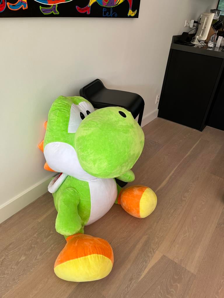 Grote Yoshi knuffel - 100cm - Zo goed als nieuw, Ophalen, Groen, Dinosaurus, Zo goed als nieuw