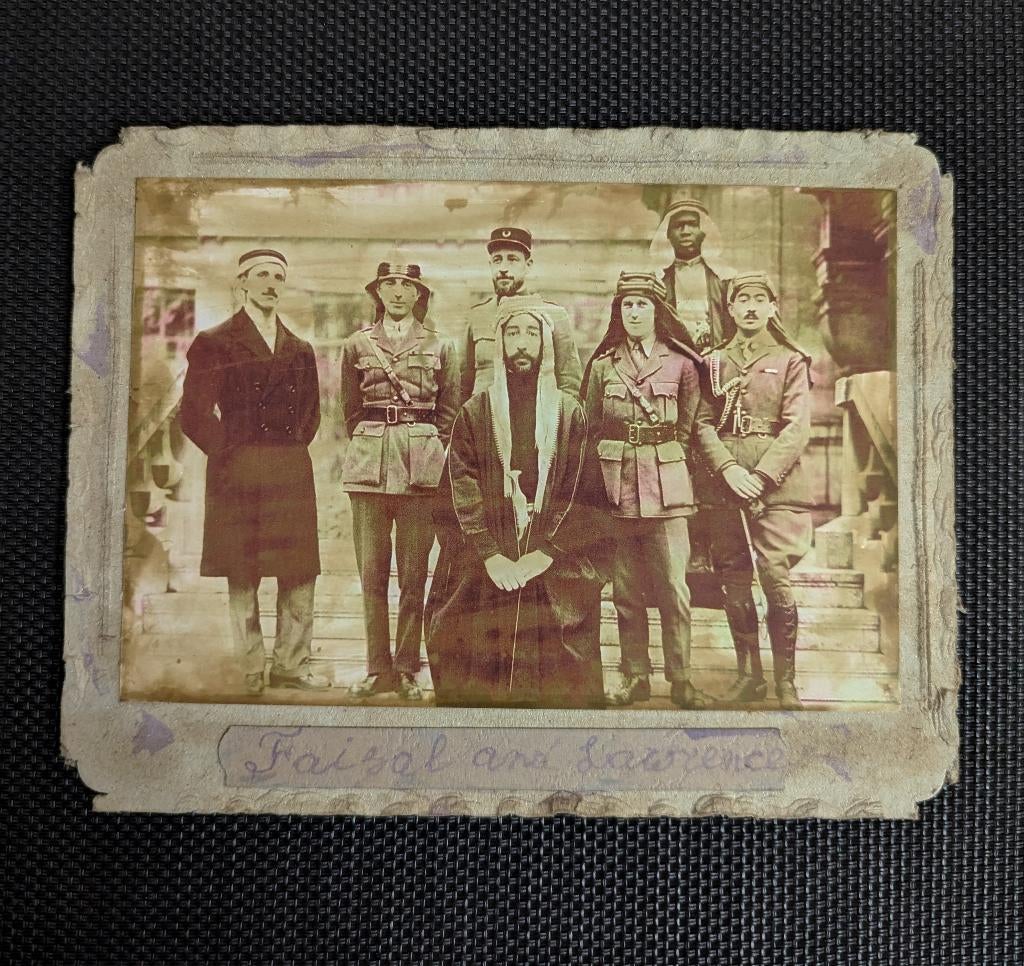 Foto van koning Faisal en Lawrence van Arabië, Verzamelen, Foto's en Prenten, Gebruikt, Verzenden, Foto, Buitenland