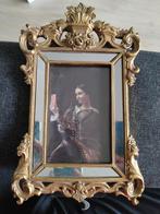 Oude gouden fotolijst met spiegelrand, Ophalen, Gebruikt