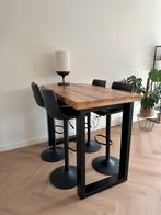 Bartafel met 4 krukken — complete set, Ophalen, Zo goed als nieuw