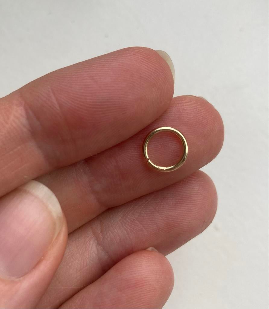 14 Karaat Gouden piercing (8 mm), Ophalen, Zo goed als nieuw, Goud, Overige typen