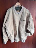 Vintage suède bomberjack, unisex,  beige, maat L, Ophalen of Verzenden, Zo goed als nieuw, Maat 52/54 (L), Beige